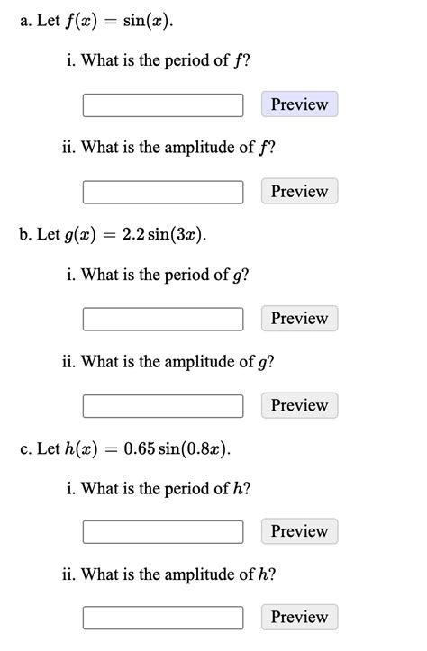 Solved A Let F X Sin X I What Is The Period Of F Ii Chegg