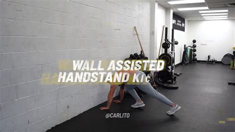 Wall Assisted Handstand Kick Ups Hrdr Exercise Video Library Youtube