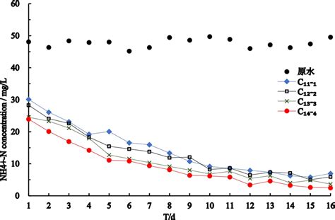 Changes Of Nh N Concentration In Influent And Effluent Of Each