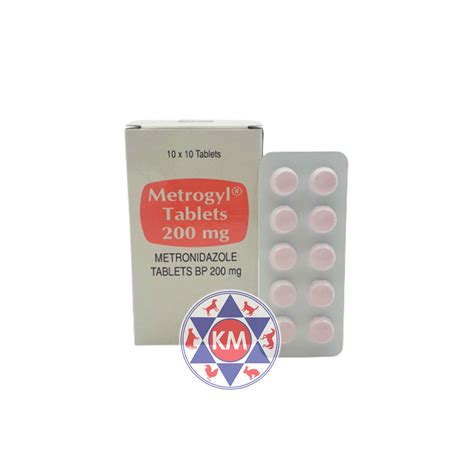 Metrogyl Tabs 200mg 100s Metronidazole Km Vet Pharm Sdn Bhd