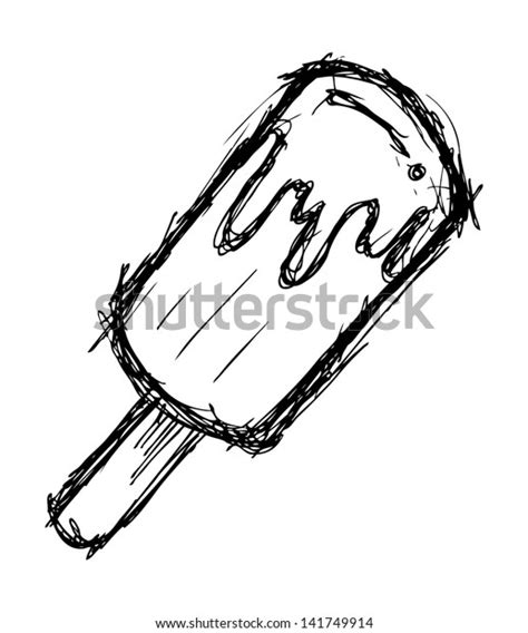 Ice Cream Stick Isolated On White Stock Vector Royalty Free 141749914