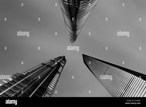 Shanghai skyline Black and White Stock Photos & Images - Alamy