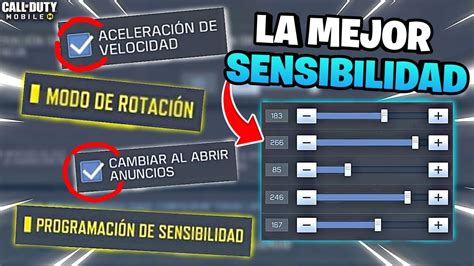 LA MEJOR SENSIBILIDAD DE JUEGO EN COD MOBILE PROGRAMACION DE