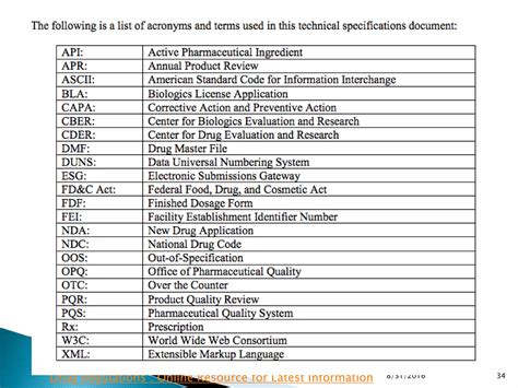 Us Fda Quality Metrics Technical Conformance Guide Ppt