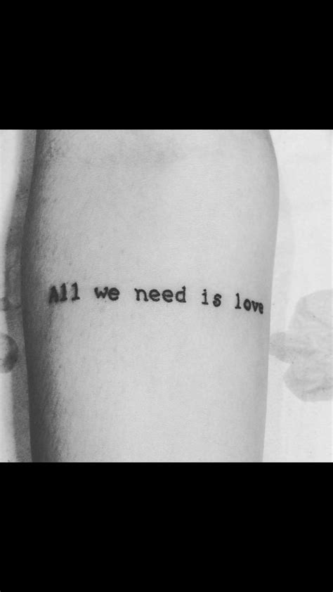 All We Need Is Love Canserbero Tatuaje Tatuaje Texto Tatuajes Escritos