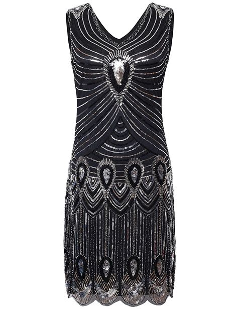 Prettyguide Women S S Glam Sequin Peacock Inspired Gatsby Flapper