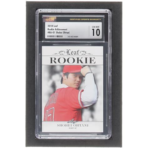 Shohei Ohtani Leaf Ohtani Rookie Achievement Ra Rc Csg