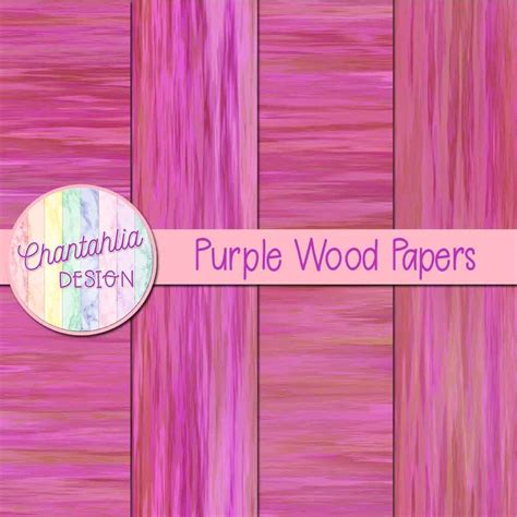 Free Digital Papers Featuring Purple Wood Designs