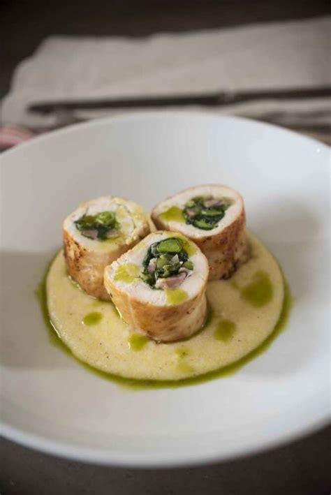 Spring Vegetable Chicken Roulade Culinary Ginger