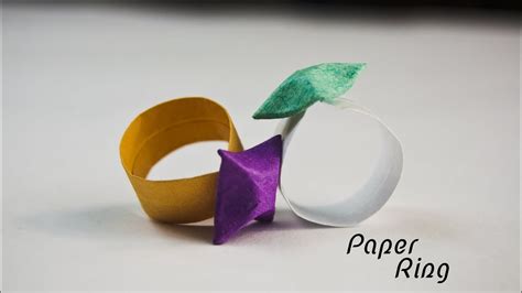 How To Make A Paper Ring Origami Ring Paper Crafts YouTube