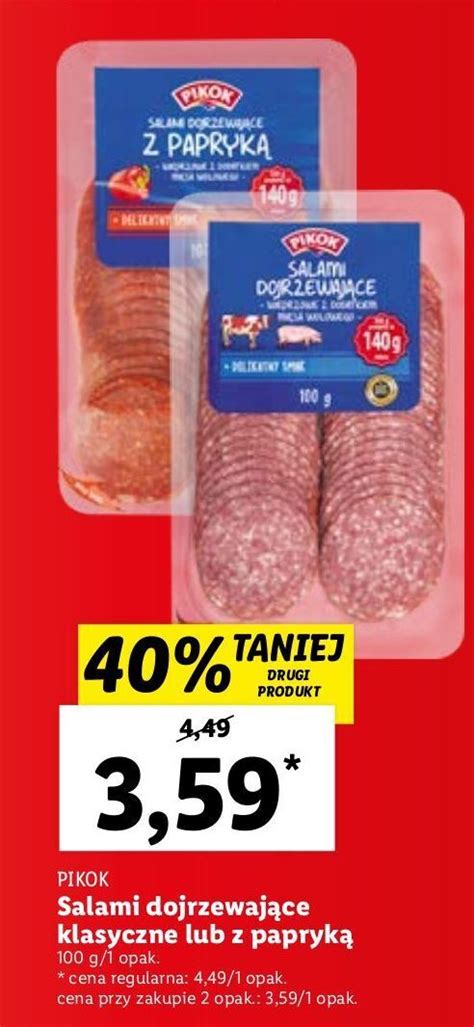 Promocja Salami z papryką pikok w Lidl