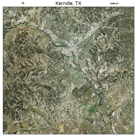 Aerial Photography Map of Kerrville, TX Texas