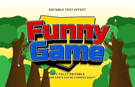 Premium Vector Funny Game 3d Editable Text Effect