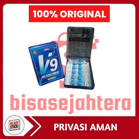 Jual V9 OBAT PRIA DEWASA TAHAN LAMA PIL BIRU ASLI ORIGINAL Shopee