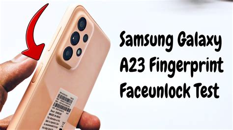 Samsung Galaxy A23 Side Mounted Fingerprint FaceUnlock Test