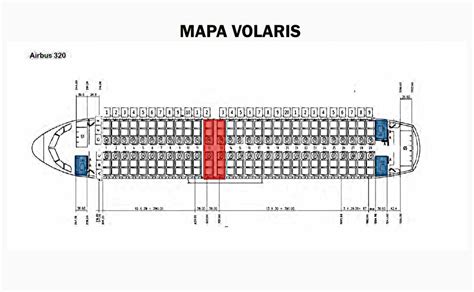 Consulta el mapa de asientos de Volaris Zonas y que contiene el avión