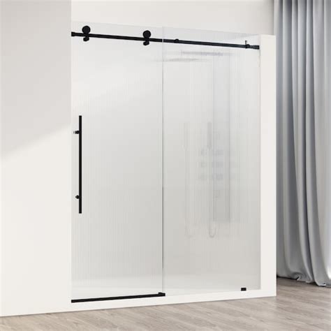 Vigo Elan Cass Aerodynamic 68 In W X 76 In H Sliding Frameless Shower Door In Matte Blac