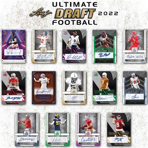 Leaf Ultimate Draft Football Cards Checklist