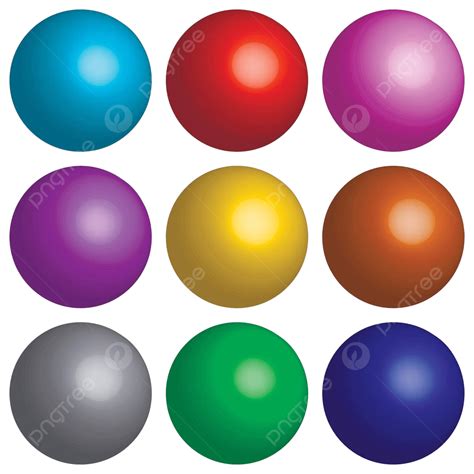 Set 3d Balls Action Cool Sphere Vector Action Cool Sphere Png And