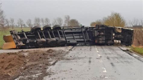 Overturned Lorry Blocks Section Of A In Both Directions