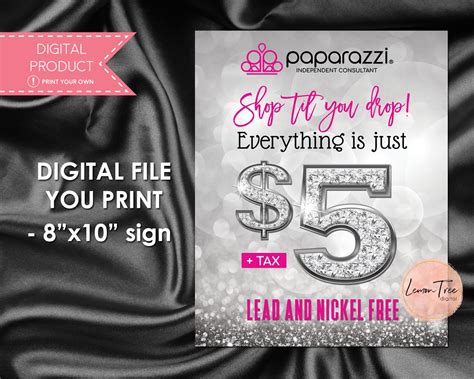 Paparazzi Printable Sign Paparazzi Download Paparazzi Signs Etsy