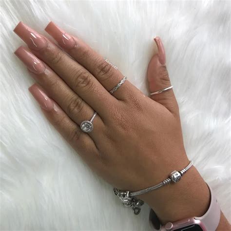 Nude Square Nails For A Classic Look