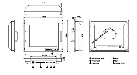 Datasheet R17L100 MLA1FP PCAP Rack Mount Defence Display Winmate