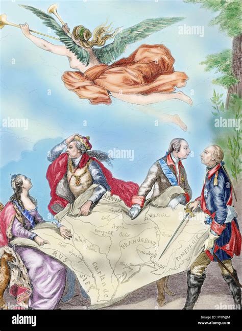 Allegory Of The 1st Partition Of Poland 1772 After Moreaus Painting