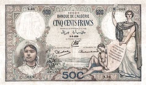 Billete Francs Argelia Foronum