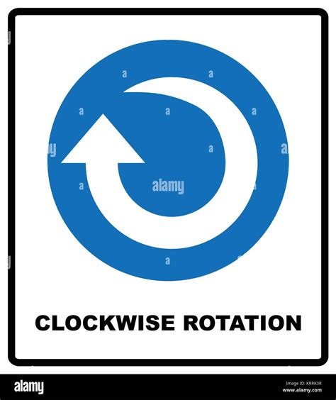 Clockwise Rotation Arrow Icon Blue Mandatory Symbol Vector