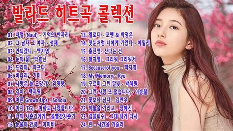 Playlist 하루 종일 들어도 좋은노래 🎶 Best 100곡 유튜브 최고에 명곡모음 💝 90~2000년대 한국 발라드 명곡 모음🎶 일하면서 듣기 좋은 발라드 Youtube