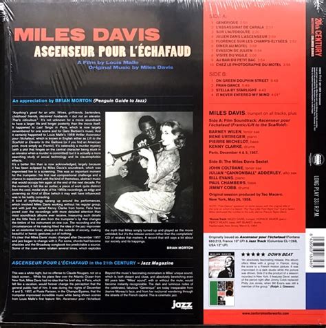 Miles Davis Ascenseur Pour L échafaud Lift To The Scaffold Veli store