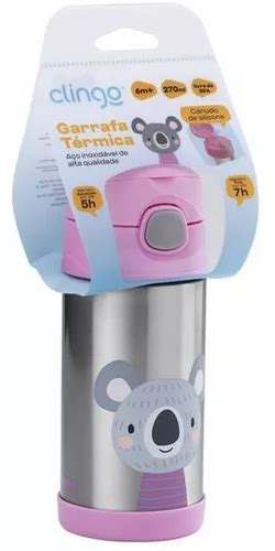 Garrafa Termica Infantil Inox Dupla Camada Coala Clingo MercadoLivre