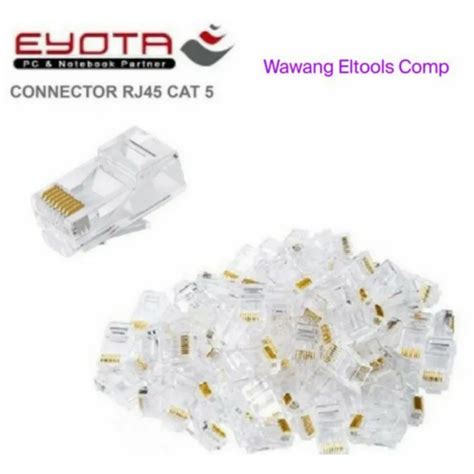 KONEKTOR CONNECTOR LAN RJ45 20 PCS CAT5 EYOTA BRANDS ORIGINAL