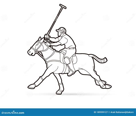 Polo Horse Player Vector Illustration | CartoonDealer.com #33279996