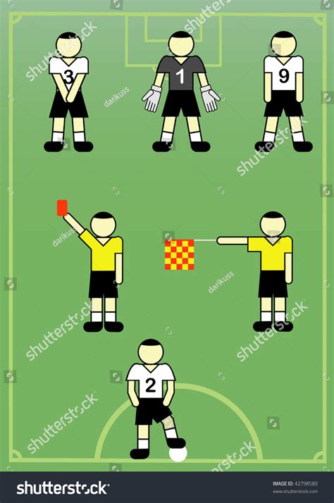 Soccer Players And Referees Vector Royalty Free Stock Vector