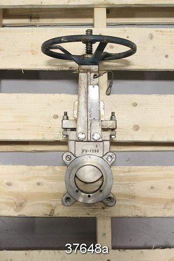 Used Fabri 3 Hand Operated Knife Gate Valve C6702358000 37648 For