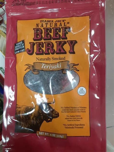 Trader Joes Natural Beef Jerky Naturally Smoked Teriyaki