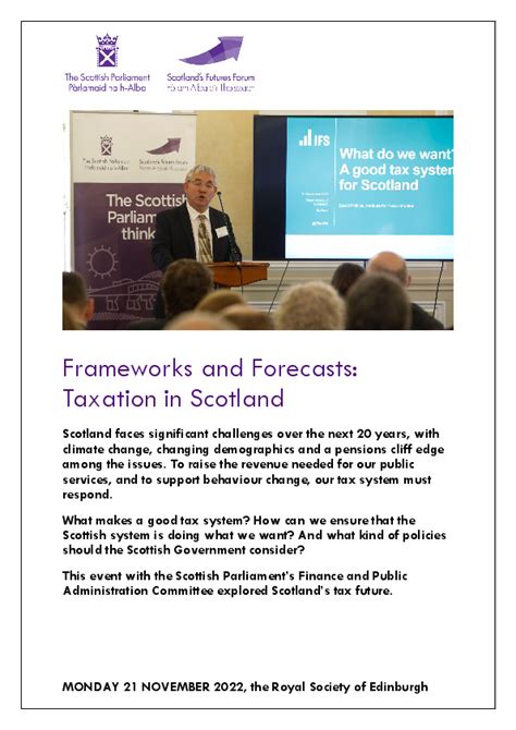 Frameworks And Forecasts Taxation In Scotland Scotland S Futures Forum