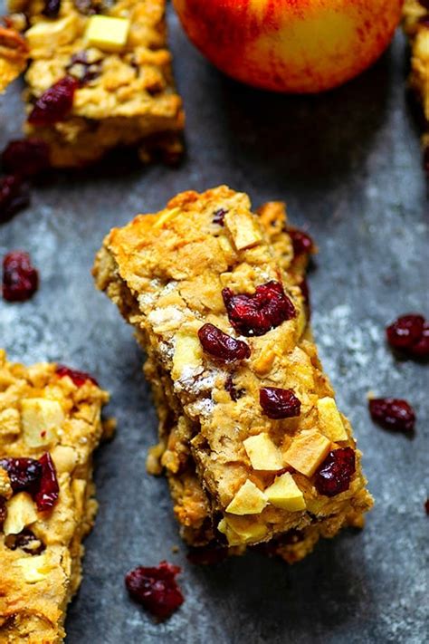 Cranberry Apple Oatmeal Breakfast Bars