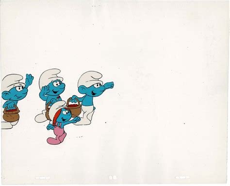 Smurfs Sassette Original Production Animation Cel Setup Hanna - Etsy