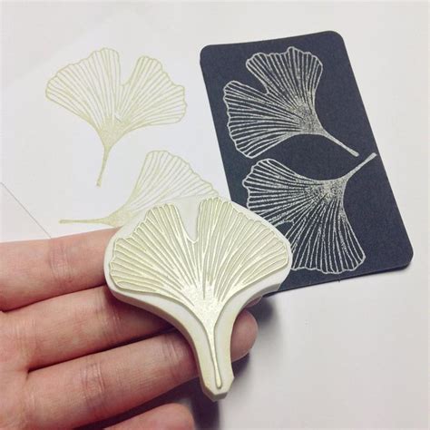 Stencil Painting Fabric Painting Gingko Leaves Ginkgo Linoleum