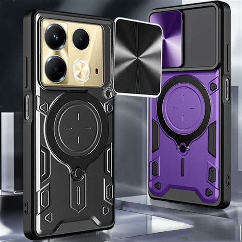 กรณโทรศพทหนกกนกระแทกพรอมขาตงโลหะ Infinix GT Pro Note Pro Note Pro Hot Pro