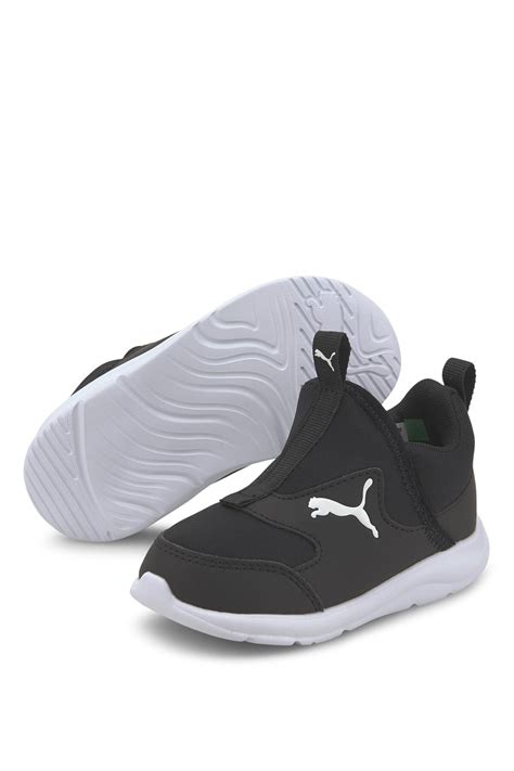 Puma Fun Racer Slip On In Siyah Erkek Ocuk Spor Ayakkab Flo