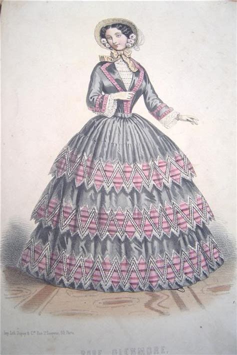 The Evolution Of The 1850s Tiered Ruffle Gown Fashion Plates 1850s