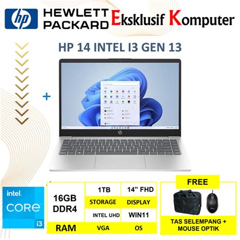 Jual Laptop Sekolah Kerja Hp Intel Core I U Ram Gb Ssd Tb