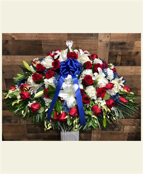 CS1300: Patriotic Casket Spray - Floral Fantasy US