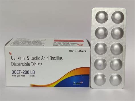 BCEF 200 LB Cefixime And Lactic Acid Bacillus Tablets At Rs 45 Stripe