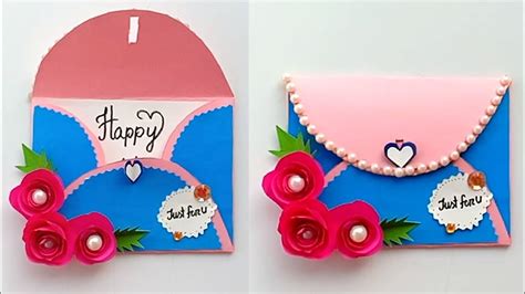 How To Make Envelope Greeting Card At Home Birthday Cards Handmade