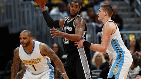 Aldridge Leads Spurs To 127 99 Win Over Nuggets